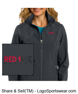 Port Authority Ladies Core Soft Shell Jacket (Red 1 Realty Embroidered Logo) Design Zoom